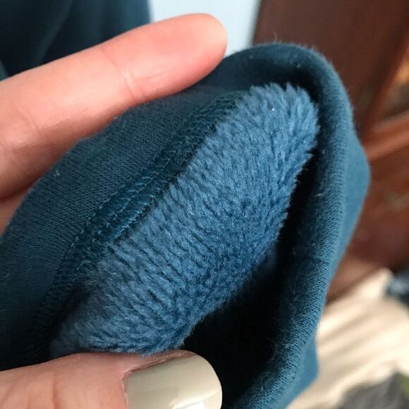 Athleta Cozy Karma Asymmetrical Pullover Size 1X Dark Teal - Fleece lined - Picture 6 of 9